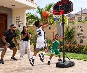 Adjustable Basketball Hoop Stand for Kids 6+
