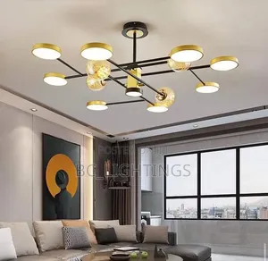 12 Heads Modern Chandelier Hanging Lamp LED Lights Living Room Bedroom