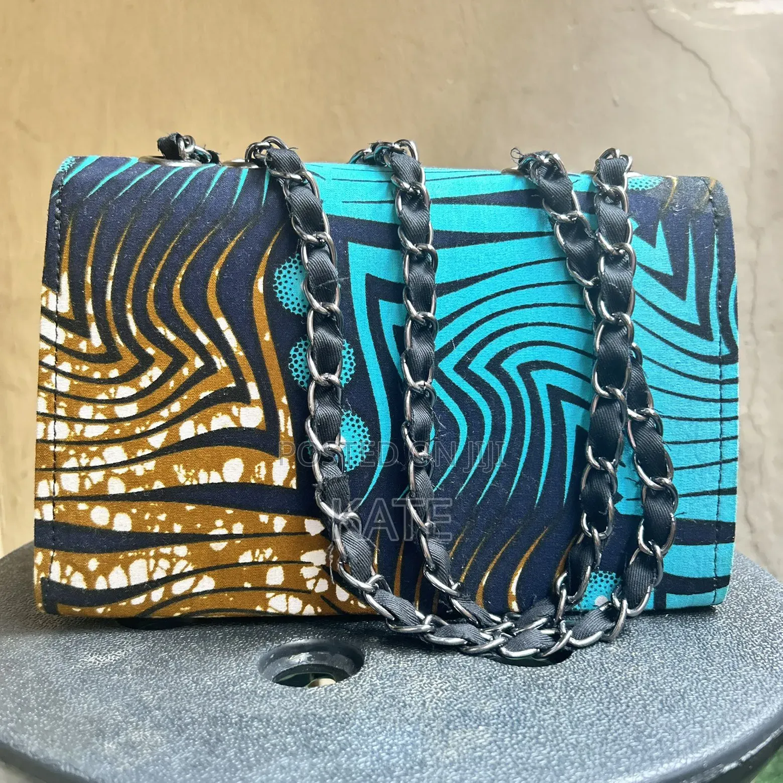 Ankara Blue Handbag
