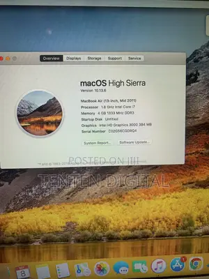Laptop Apple MacBook Air 2011 4GB Intel Core i5 SSD 256GB