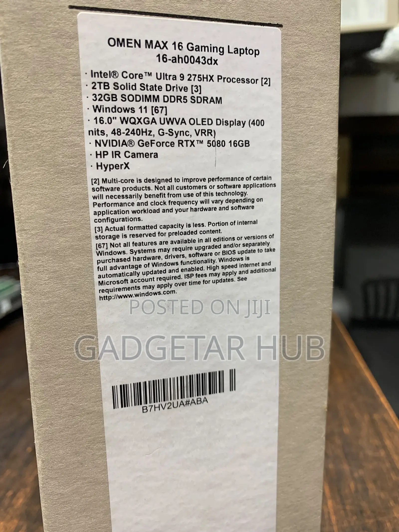 New Laptop HP Omen Max 16 32GB Intel Core Ultra 9 SSD 2T