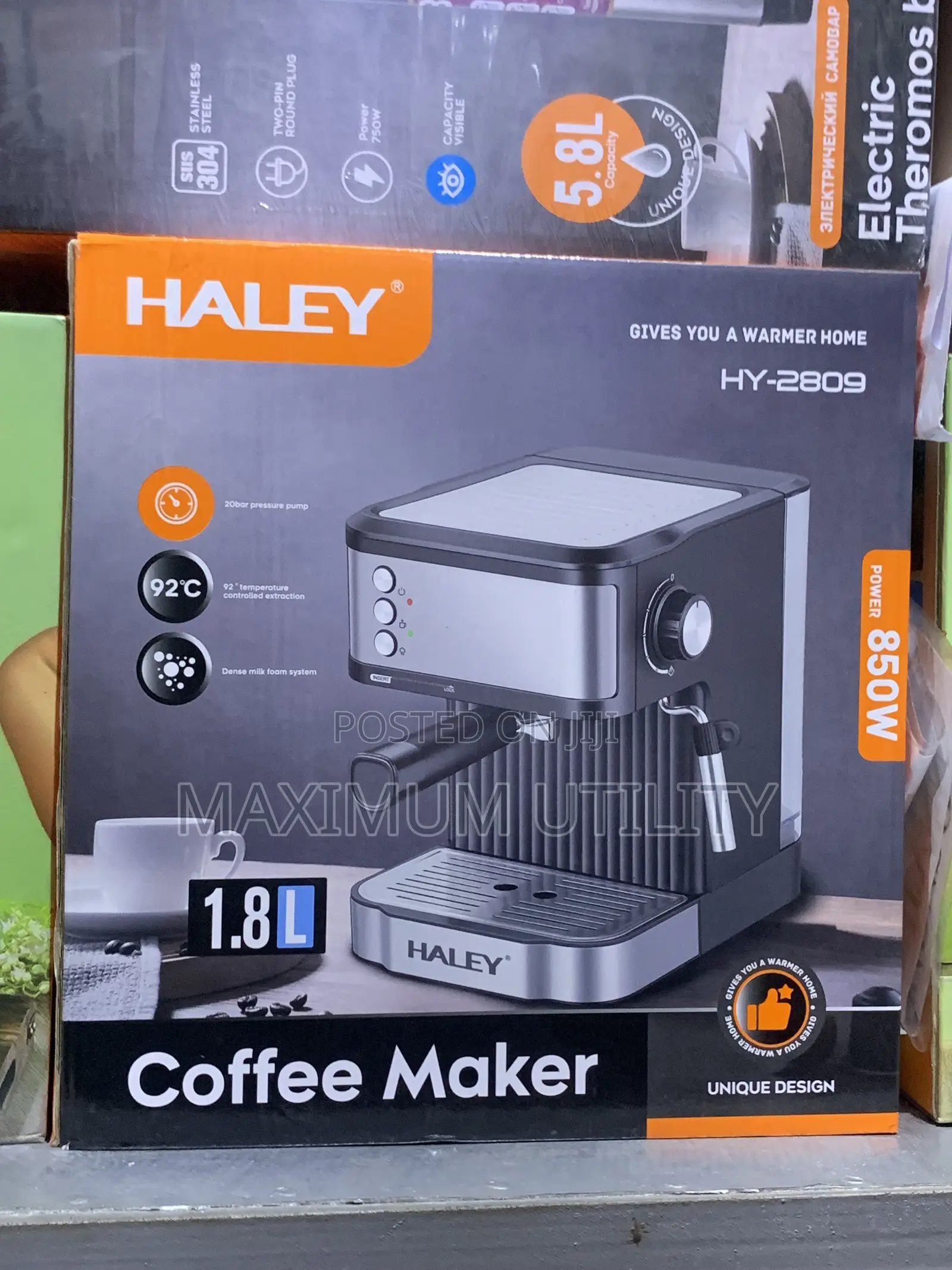 HALEY 1.8 Liters 850 Watts Coffee Maker