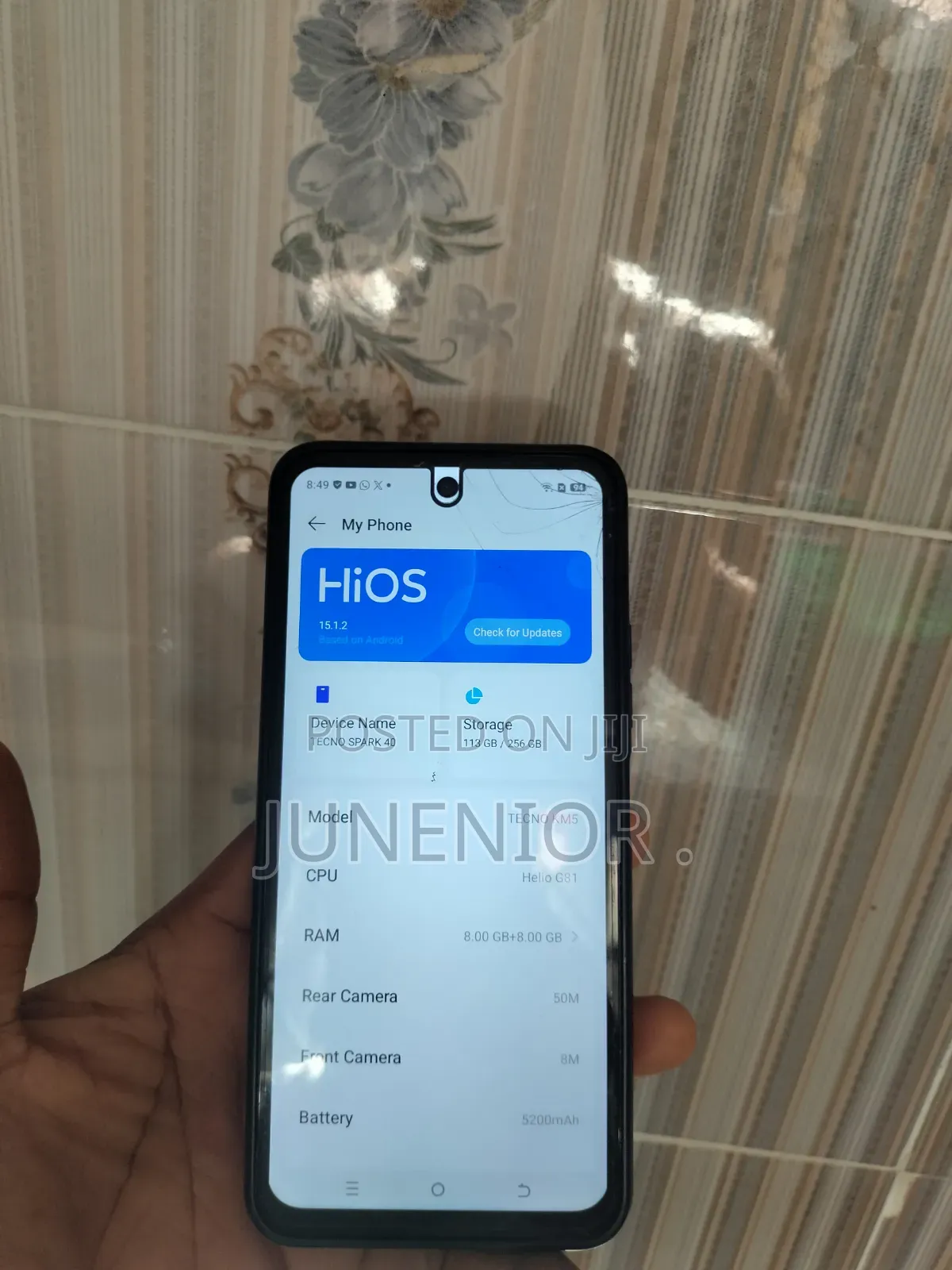 Tecno Spark 40 256 GB Silver