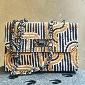 Brown Ankara Handbag