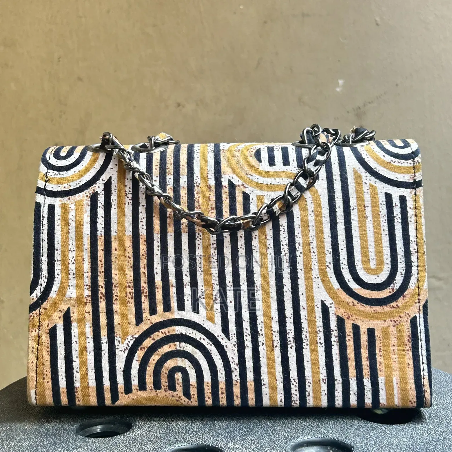 Brown Ankara Handbag