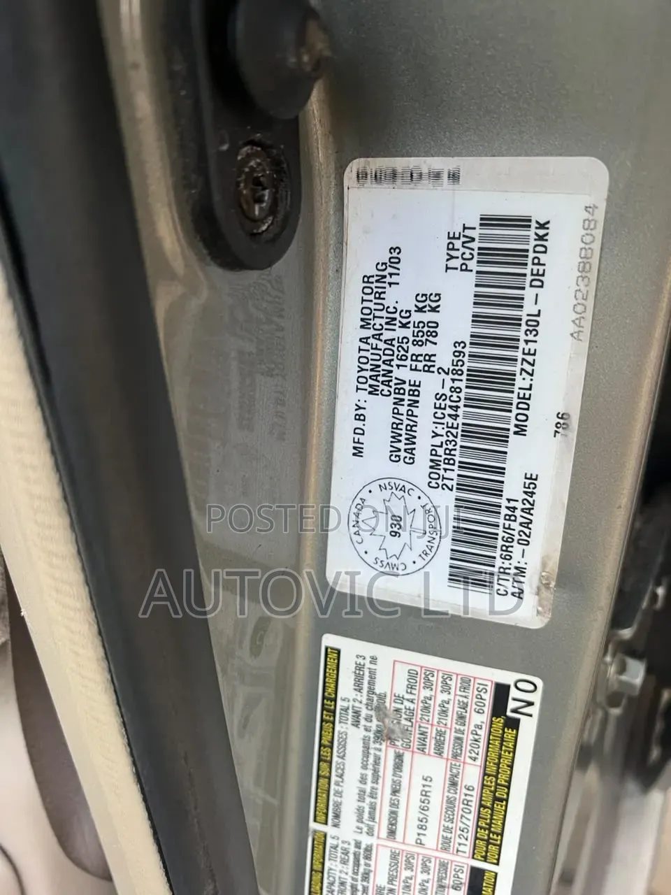 Toyota Corolla LE 2004 Gray