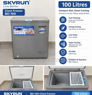 Brand New Skyrun Chest Freezer 100L Super Fast Freezing