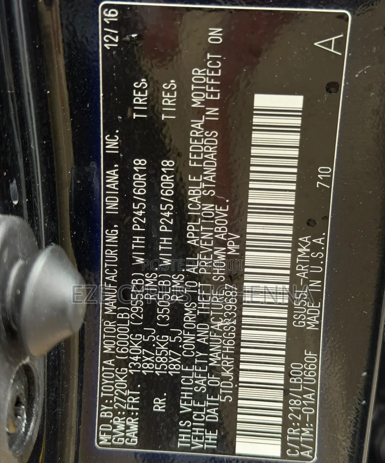 Toyota Highlander 2017 Black