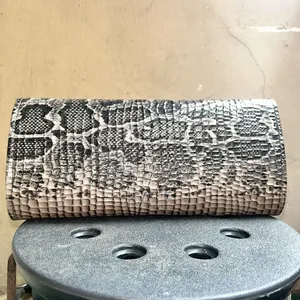 Animal Print Leather Clutch Bag