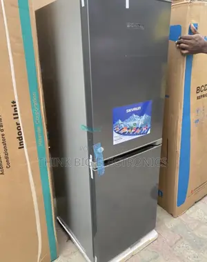Brand New Skyrun Double Door Standing Refrigerator - Silver