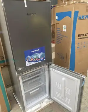 Brand New Skyrun Double Door Standing Refrigerator - Silver