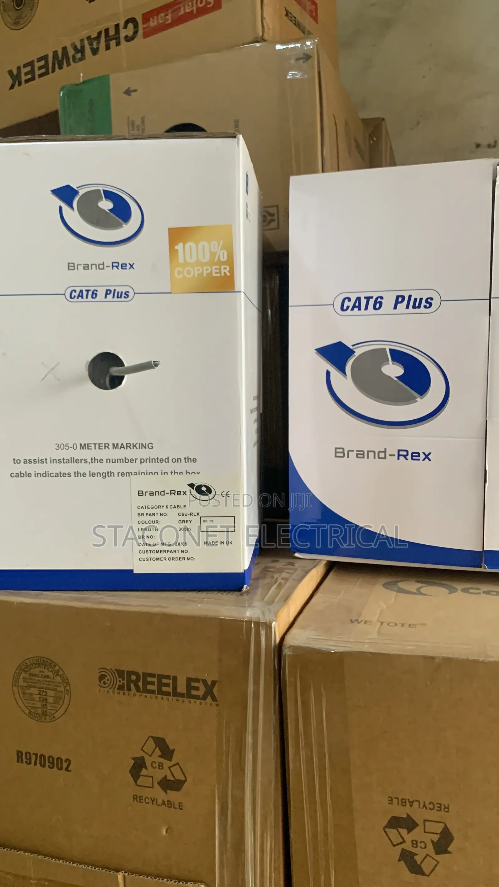 100% Copper Cat 6 Plus Network Cable (305m)