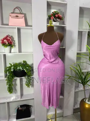 Pink Satin Cowl Neck Midi Dress – Elegant Feminine Dress