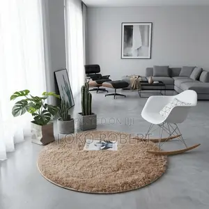 4ft Round Fur Rug- 120by120cm