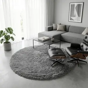 4ft Round Fur Rug- 120by120cm