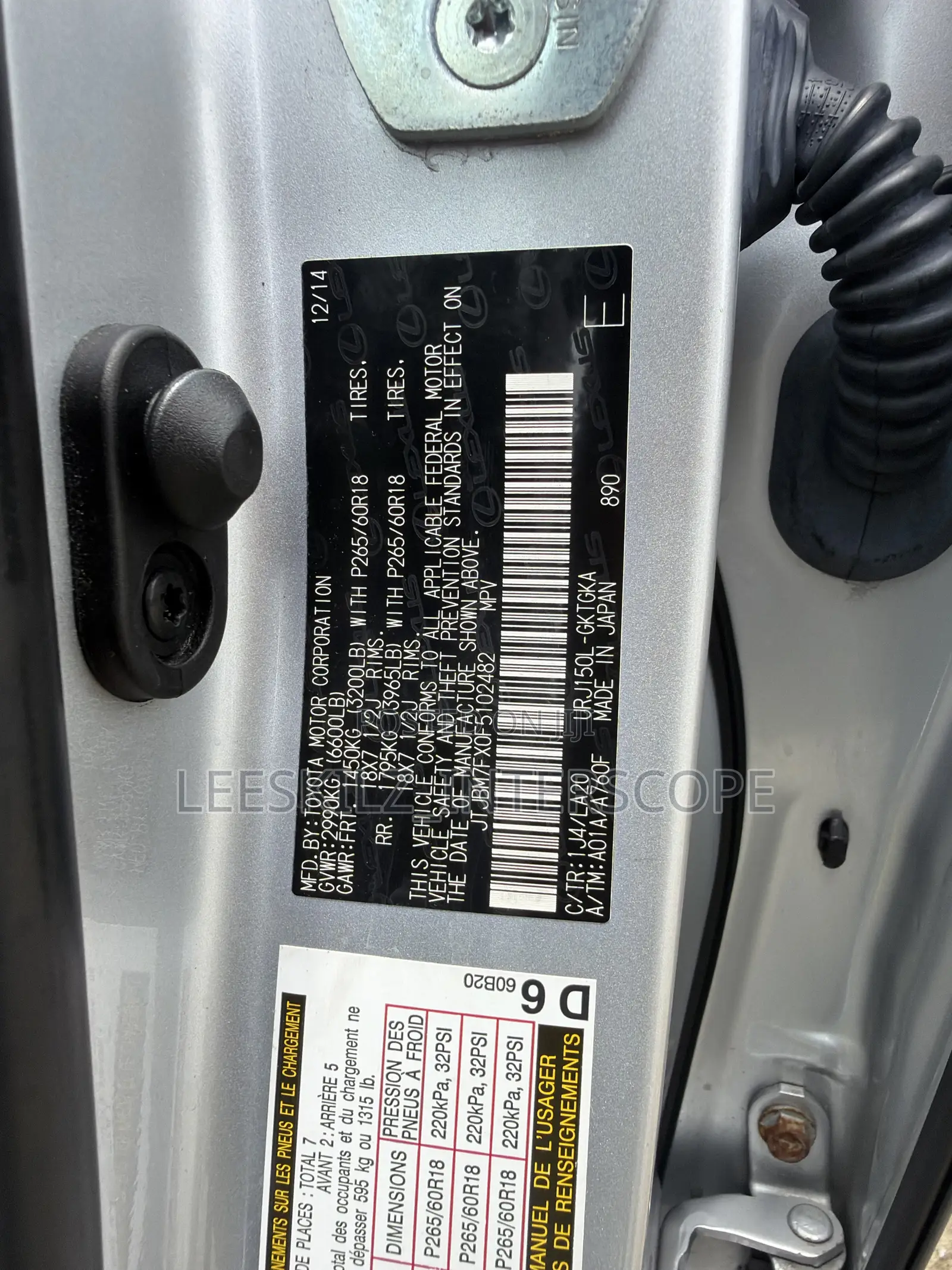 Lexus GX 2015 Silver