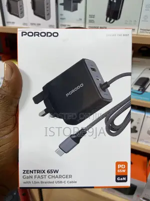 Porodo Zentrix 65w Gan Fast Charger