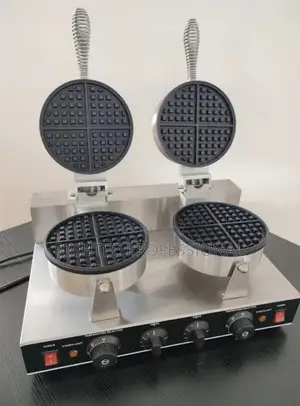 High Quality Commercial Double Electric Round Belgian Waffle Maker
