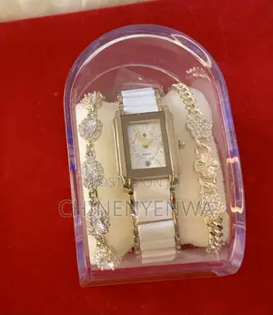 Beautiful Female Wrist Watch and Bracelet Set, Combined Together