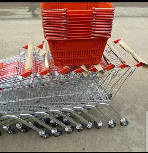 Supermarket Trolley and Basket