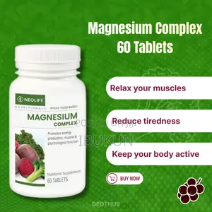 Magnesium Complex - 60 Tablets Muscle Nerve Relief, Better Sleep