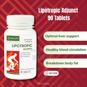 Lipotropic Adjunct 90 Tablets Single Breakdown Body Fat Blood Circula