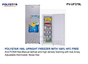 Polystar 195 Litres Upright Freezer With Adjustable Thermostat