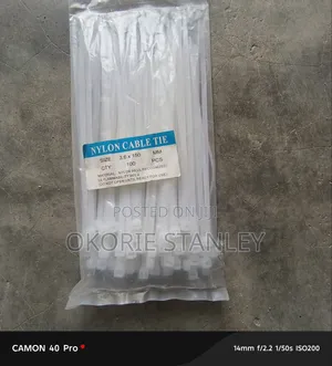 3.6×150mm Cable Tie White
