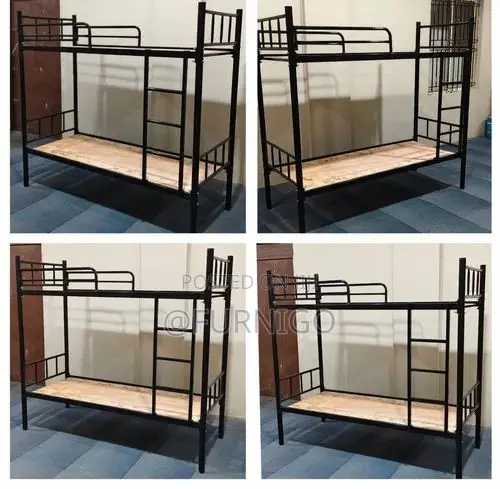 Metal Bunk Bed With Woolding Platform