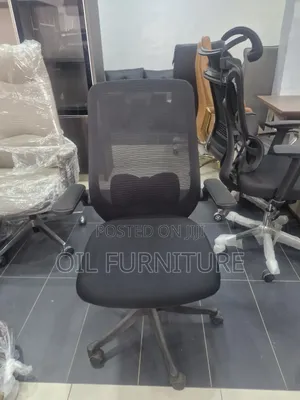 ​Luxury Adjustable Mesh Executive Chair – Padded Upholstered Armrests