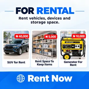 Rent Vehicles, Devices and Storage Space