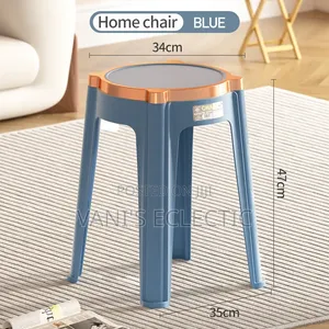 Modern Stackable Plastic Stools – Heavy Duty Home Parlour Chairs