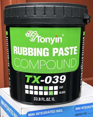 1-Liter Tub of Tonyin Rubbing Paste Compound (Model TX-039).