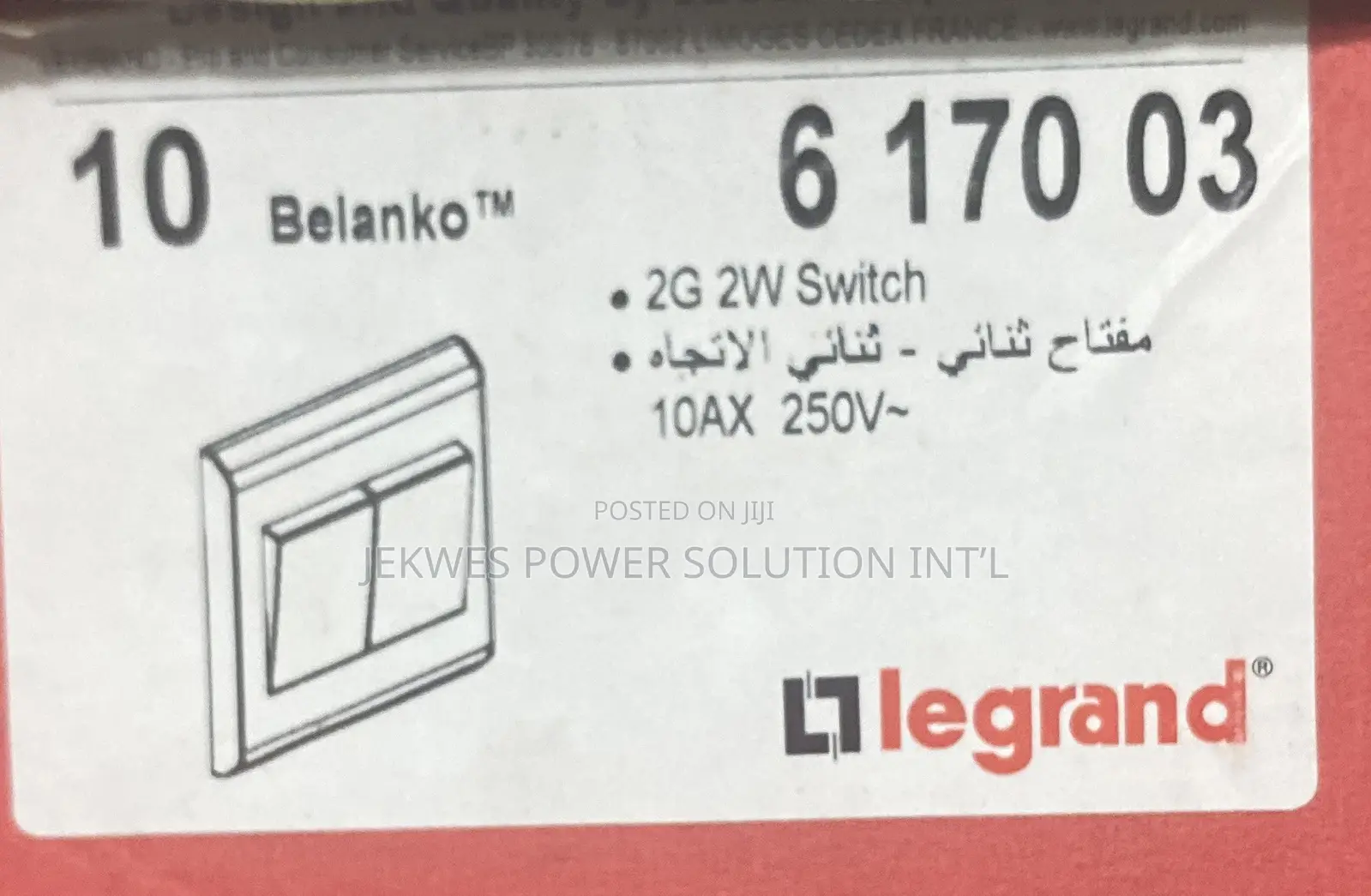 Original 2 Gang 2Way Switch Legrand White