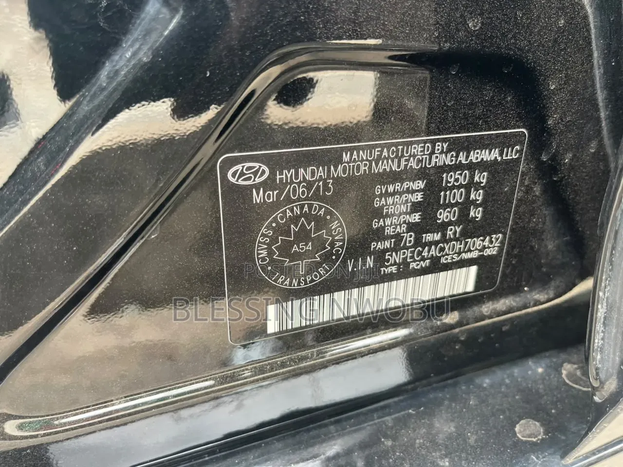 Hyundai Sonata 2013 Black