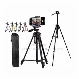 3366 Tripod for Camera and Phone With Phone Holder- Black