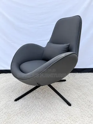 Faux-Leather Swivel Chair