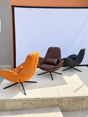 Faux-Leather Swivel Chair
