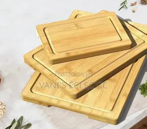 Premium 3-Piece Bamboo Cutting Board Set With Stand