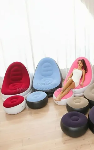 Stylish Inflatable Recliner Couch With Footstool