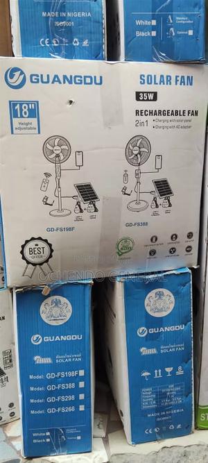 Durable 18inches 2in1 GUANGDU Solar Rechargeable Fan