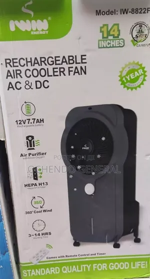 Original Quality 14 Inches AIR COOLER AD/DC Rechargeable Fan