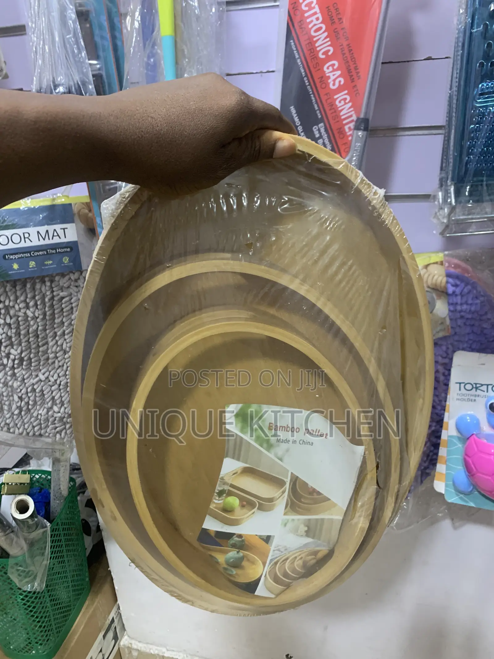 3 in 1 Quality Wooden Tray Set Bamboo Serving Tray Set
