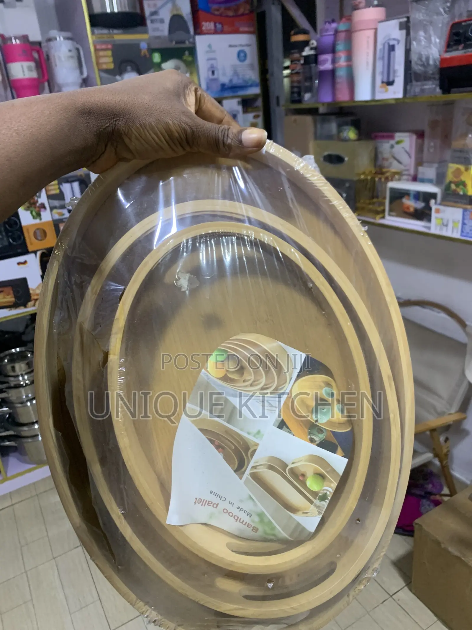3 in 1 Quality Wooden Tray Set Bamboo Serving Tray Set