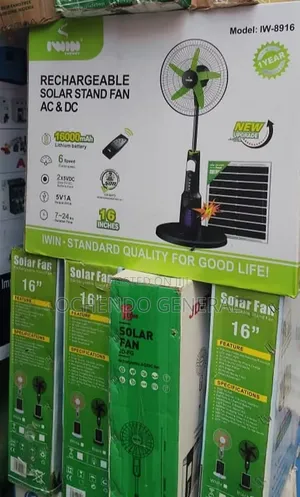 High Quality Modern 16inches IWIN Solar Rechargeable Standing Fan