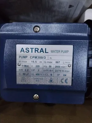 3HP Astral Surface Water Pump (Single-Phase). 100% Copper Coil