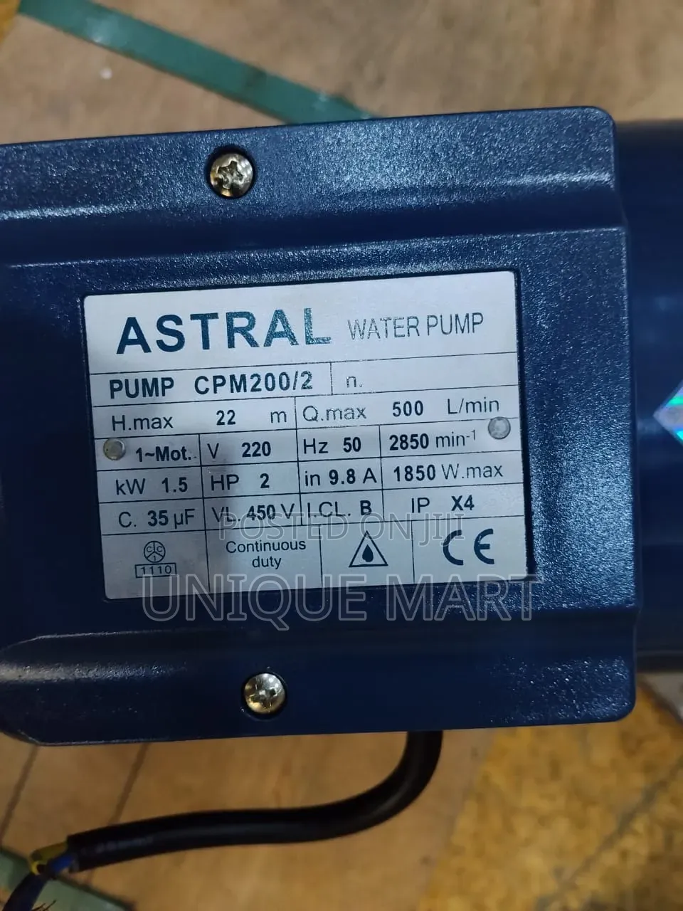 2HP Astral Surface Pumping Machine. 100% Copper Coil