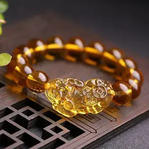 Fortified Citrine Bracelet With Pixiu for Wealth and Good Luck