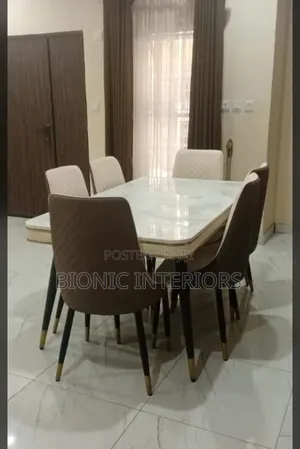Executive Dining Table With 6 Seaters Marble Top