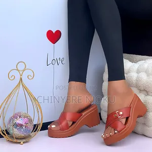 Bamboo Wedge Slippers